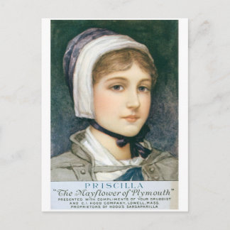 Priscilla The Mayflower of Plymouth Postcard