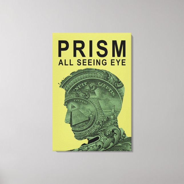 PRISM - All Seeing Eye - Lime Canvas Print (Front)