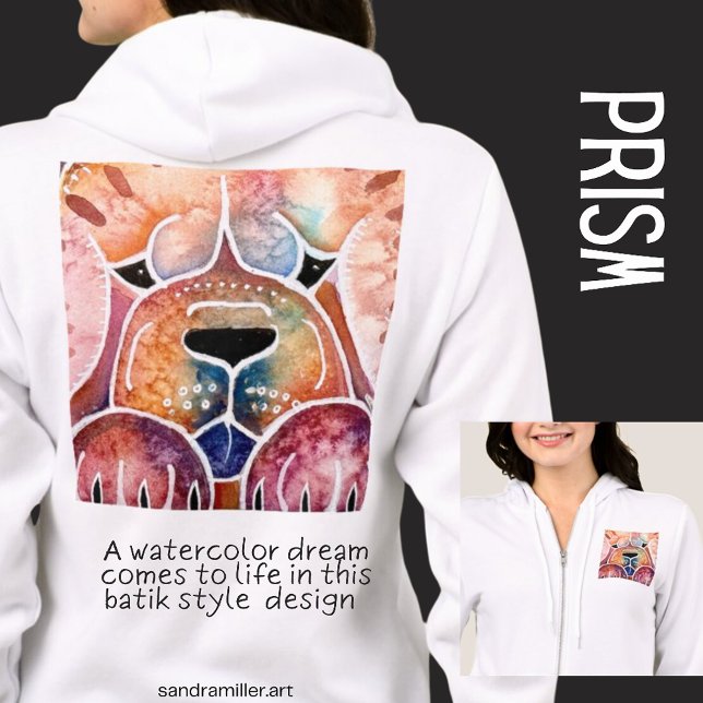 PRISM Chow rough smooth watercolor batik Hoodie (Creator Uploaded)