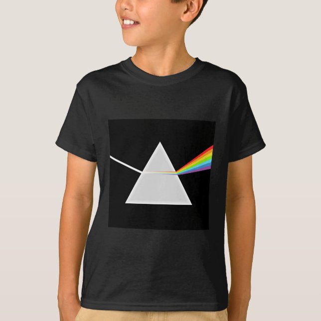 Prism Dispersing Light into ROYGBIV T-Shirt (Front)