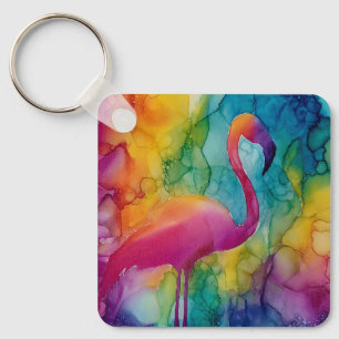 Prism Flamingo Key Ring