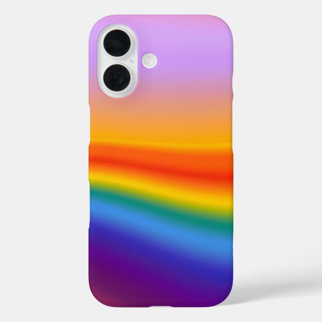 Prism Flow - Wavy Pastel Rainbow Gradient Case-Mate iPhone Case (Back)