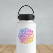 Prism Flower Mandala Custom-Cut Vinyl Sticker