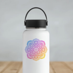 Prism Flower Mandala Custom-Cut Vinyl Sticker