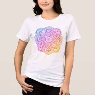 Prism Flower Mandala T-Shirt Tri-Blend Shirt