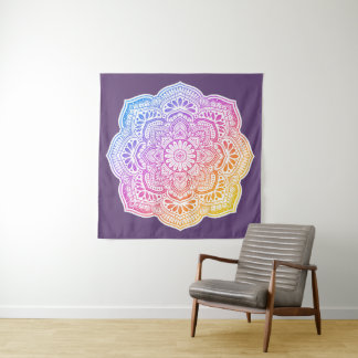 Prism Flower Mandala Tapestry