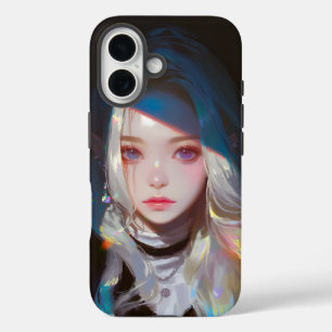 Prism Glow Elf — Soft Goth Portrait iPhone 16 Case
