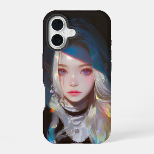 Prism Glow Elf — Soft Goth Portrait iPhone 16 Case