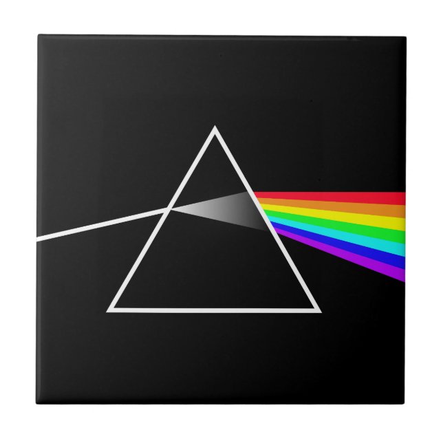 prism light refraction colour spectrum rainbow phi tile (Front)