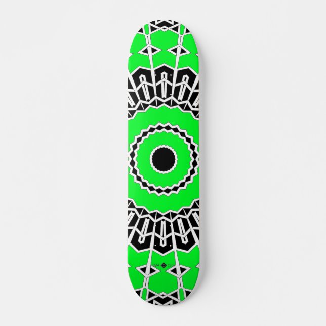 Prism Mandala ( Green ) Skateboard (Front)