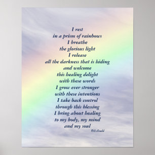 'Prism of rainbows' poem art Poster