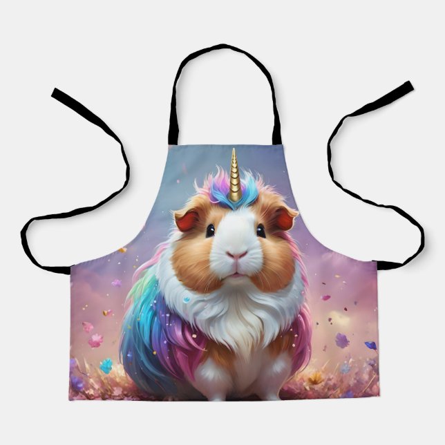 Prism Pigtail: The Radiant Unicorn Guinea Pig Apron (Front)