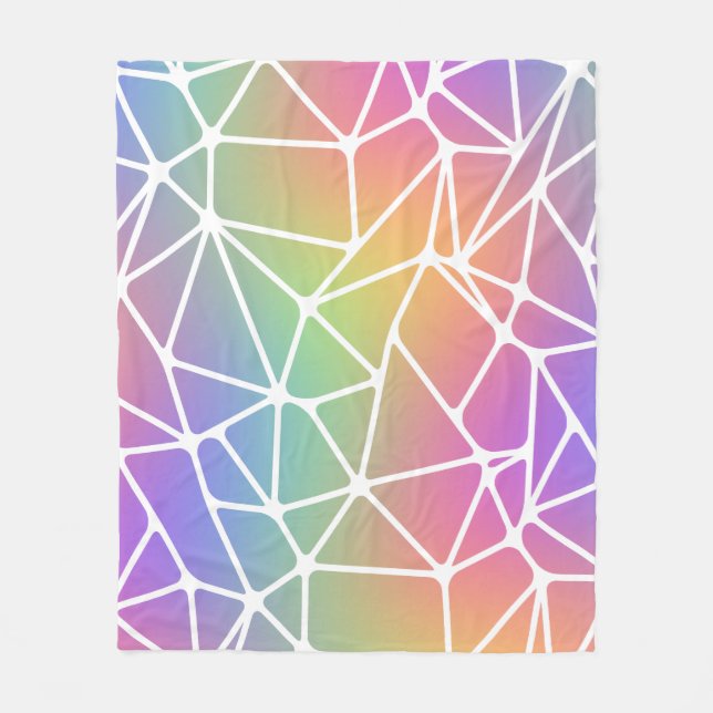 prism synapse net - rainbow web : fleece blanket (Front)