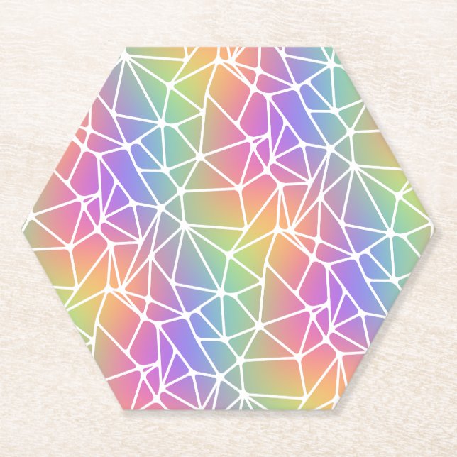 prism synapse net - rainbow web : paper coaster (Front)