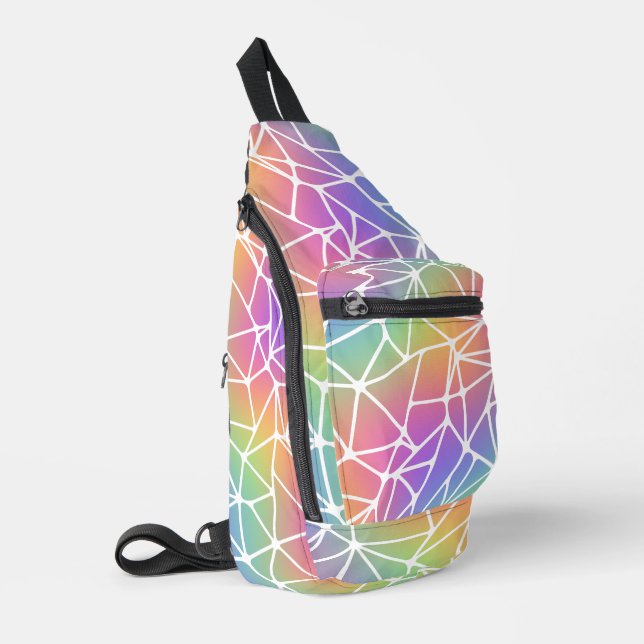 prism synapse net - rainbow web : sling bag (Left Corner)