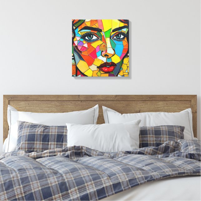 “Prismara” - Fragments of Her Flame Canvas Print (Insitu(Bedroom))