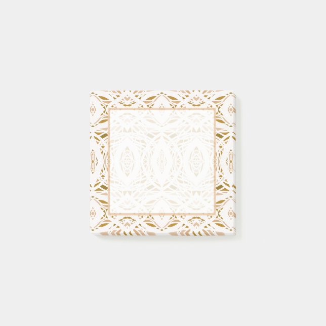 Prismatic Brown Orange White Abstract Acrylic Art Post-it Notes (Front)