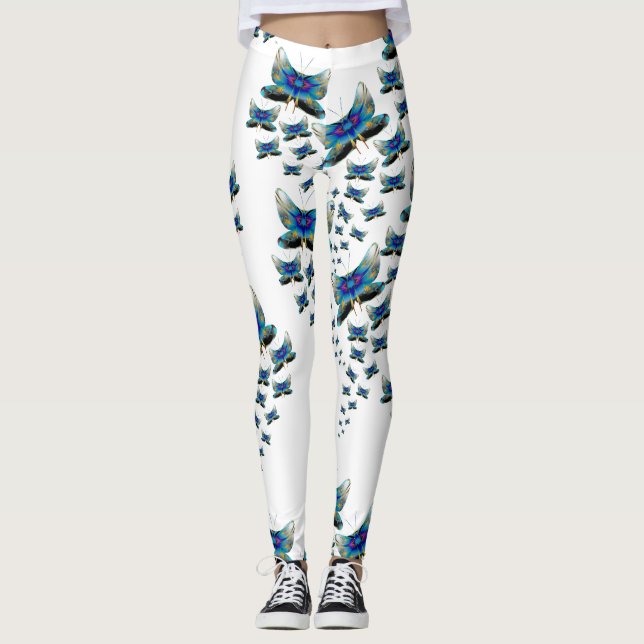 Prismatic Butterfly Cascade Leggings (Front)