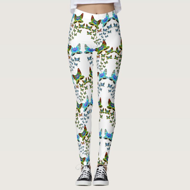 Prismatic Butterfly Swarm Leggings (Front)