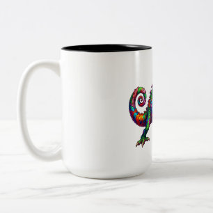 Prismatic Chameleon Burst Two-Tone Coffee Mug