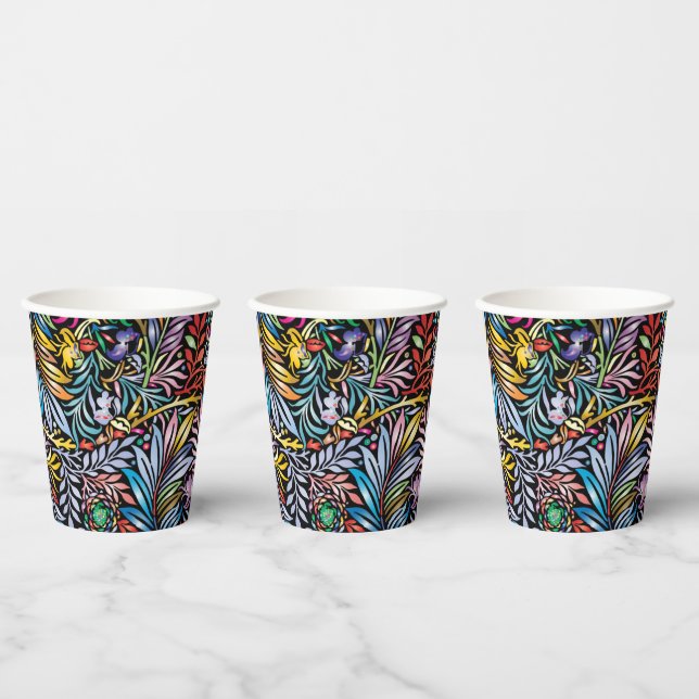 Prismatic Fern 1  Paper Cups (Multi)
