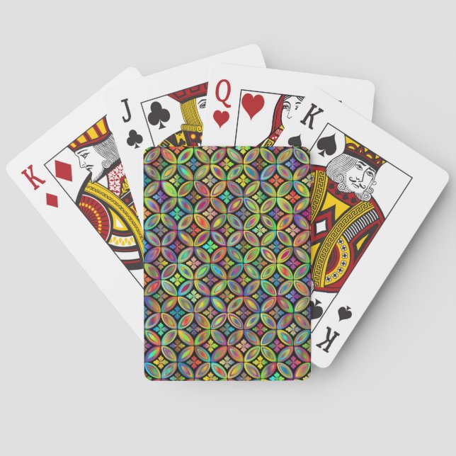 Prismatic Floral Patterned Cards (Back)
