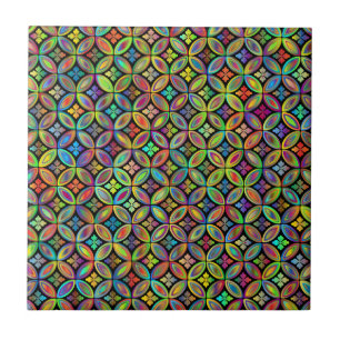 Prismatic Floral Patterned Tile