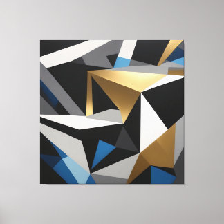 Prismatic Fragments Interconnected triangles Canvas Print
