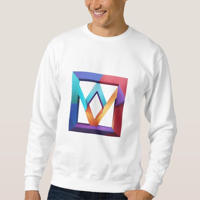 "Prismatic Frame & Abstract M"  Sweatshirt (Front)
