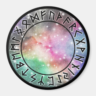 Prismatic Galaxy Rune Circle [00. blank] Magnet