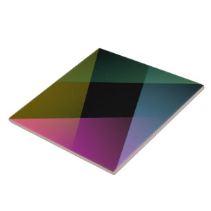 Prismatic Geometric Abstract Tile