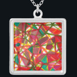 Prismatic II Silver Plated Necklace<br><div class="desc">Patterns</div>