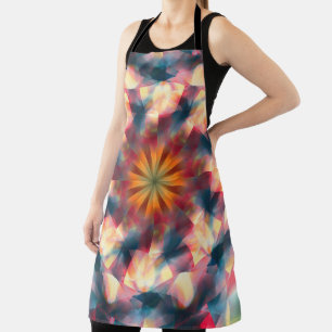 Prismatic Kaleidoscopic Psychedelic Mandala Apron