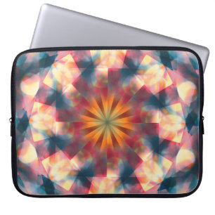 Prismatic Kaleidoscopic Psychedelic Mandala Laptop Sleeve