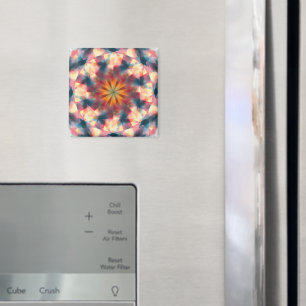 Prismatic Kaleidoscopic Psychedelic Mandala Magnet