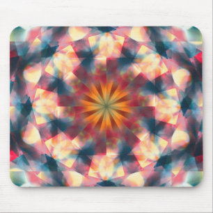 Prismatic Kaleidoscopic Psychedelic Mandala Mouse Pad