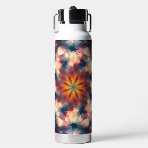 Prismatic Kaleidoscopic Psychedelic Mandala Water Bottle