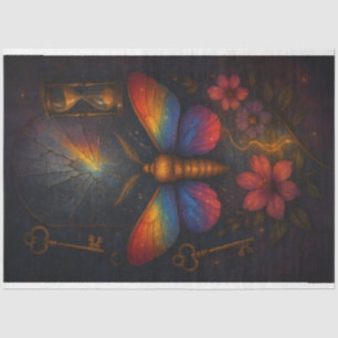 Prismatic Moth LGBTQ Pride Decoupage Paper