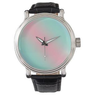 Prismatic pastel pink mint purple dream gradient watch