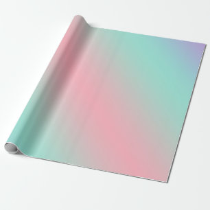 Prismatic pastel pink mint purple dream gradient  wrapping paper