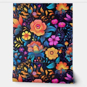 Prismatic Petalscape Botanical Wallpaper