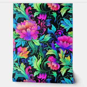 Prismatic Petalscape Botanical Wallpaper