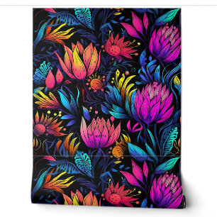 Prismatic Petalscape Botanical Wallpaper