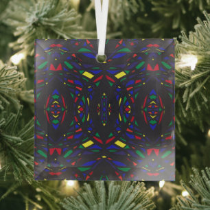 Prismatic Rainbow Abstract Acrylic Art Glass Tree Decoration