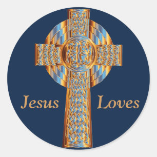 prismatic rainbow cross stickers