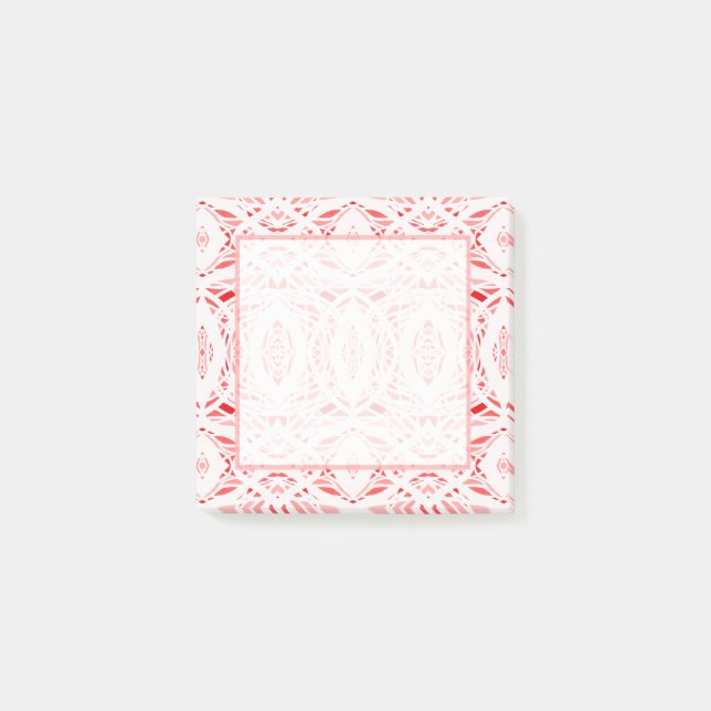 Prismatic Red White Abstract Acrylic Art Post-it Notes (Front)