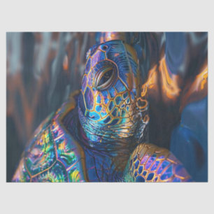 Prismatic Sea Turtle Colourful Decoupage Tissue Paper