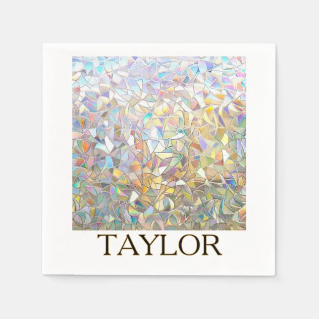 Prismatic Stained Glass Effect Napkin (Front)