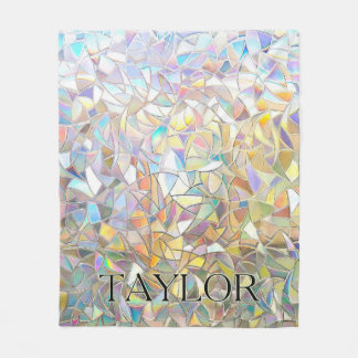 Prismatic Stained Glass Effect - Rainbow Prismatic Fleece Blanket