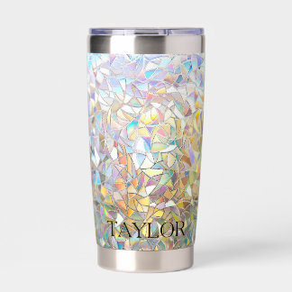 Prismatic Stained Glass Effect - Rainbow Prismatic Insulated Tumbler